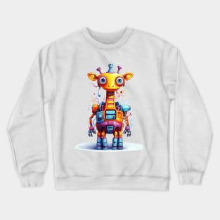 Cartoon giraffe robots. T-Shirt, Sticker. Crewneck Sweatshirt